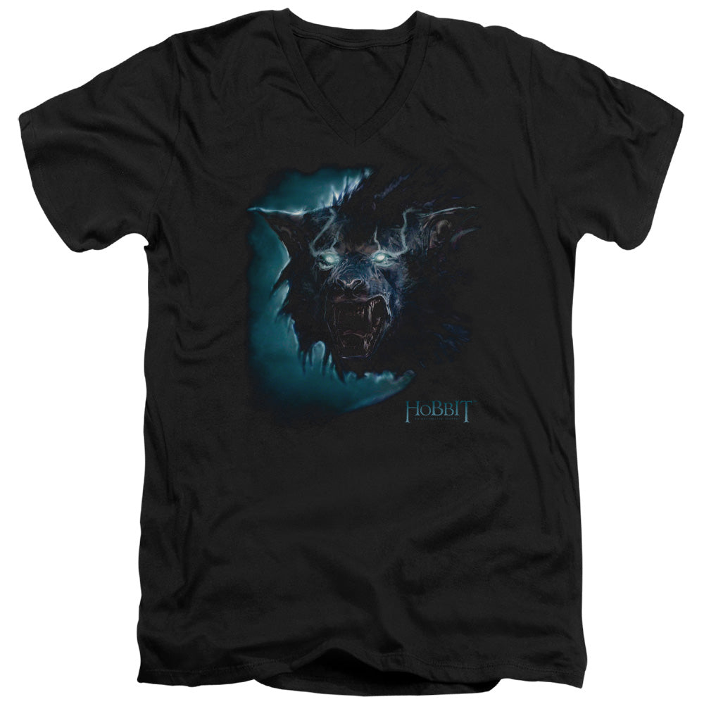 The Hobbit - Warg - Short Sleeve Adult V-neck - Black T-shirt