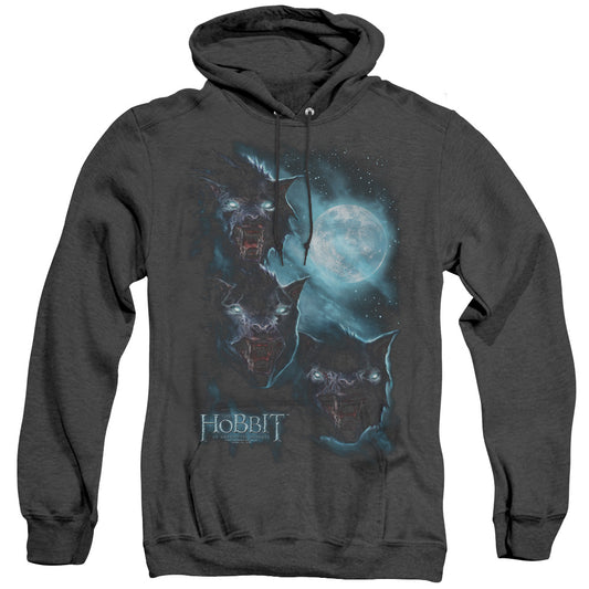 The Hobbit - Three Warg Moon - Adult Heather Hoodie - Black