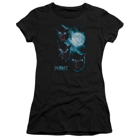 The Hobbit - Three Warg Moon - Short Sleeve Junior Sheer - Black T-shirt