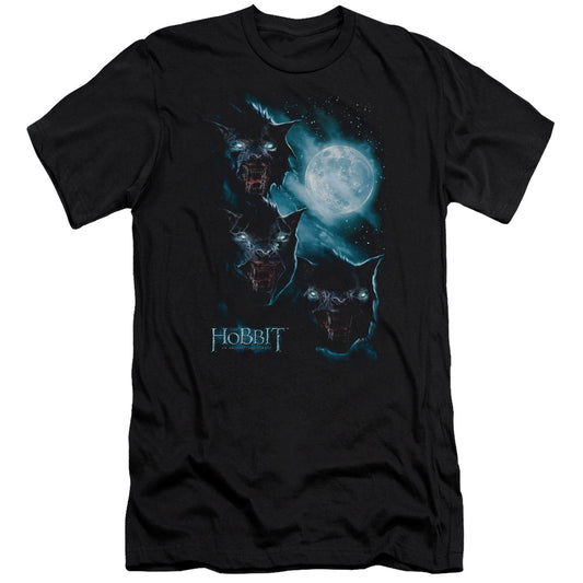 The Hobbit - Three Warg Moon-premuim Canvas Adult Slim Fit 30/1 - Black