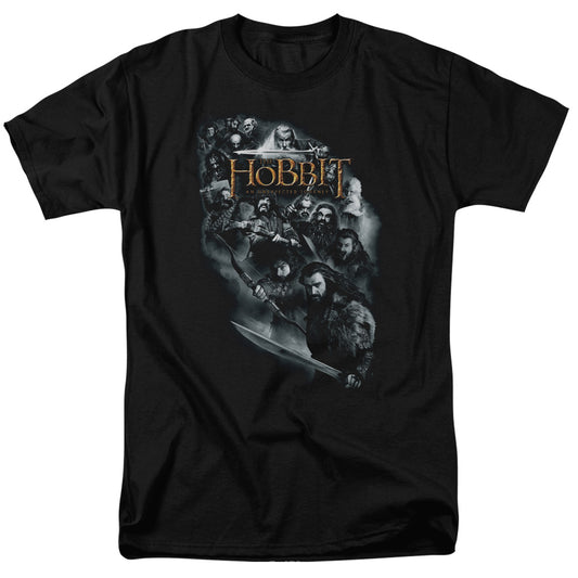 The Hobbit - Cast Of Characters - Short Sleeve Adult 18/1 - Black T-shirt