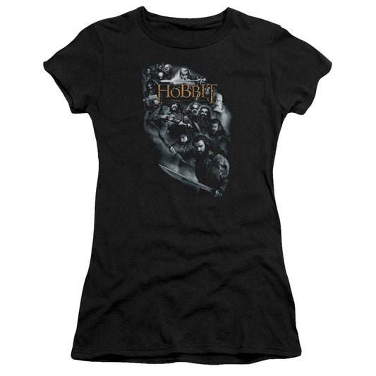 The Hobbit - Cast Of Characters - Short Sleeve Junior Sheer - Black T-shirt