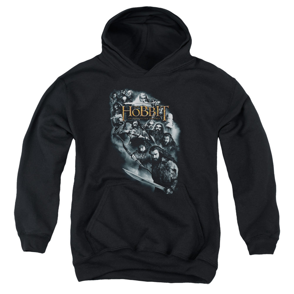 The Hobbit - Cast Of Characters - Youth Pull-over Hoodie - Black