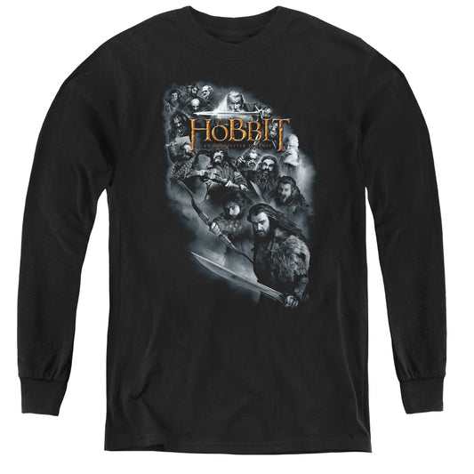 The Hobbit Cast Of Characters - Youth Long Sleeve Tee - Black
