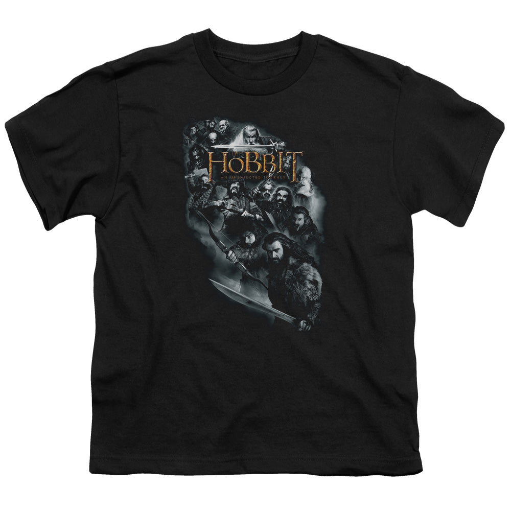 The Hobbit - Cast Of Characters - Short Sleeve Youth 18/1 - Black T-shirt