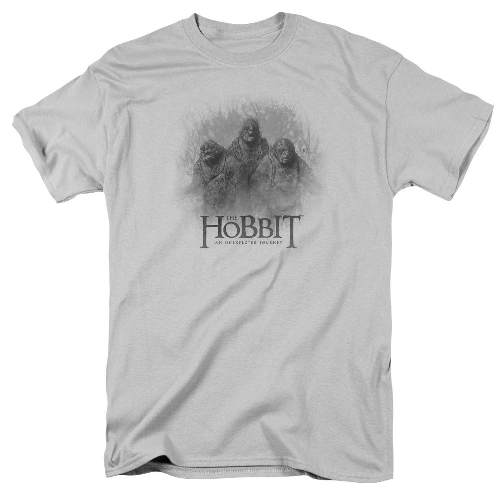 The Hobbit - Three Trolls - Short Sleeve Adult 18/1 - Silver T-shirt