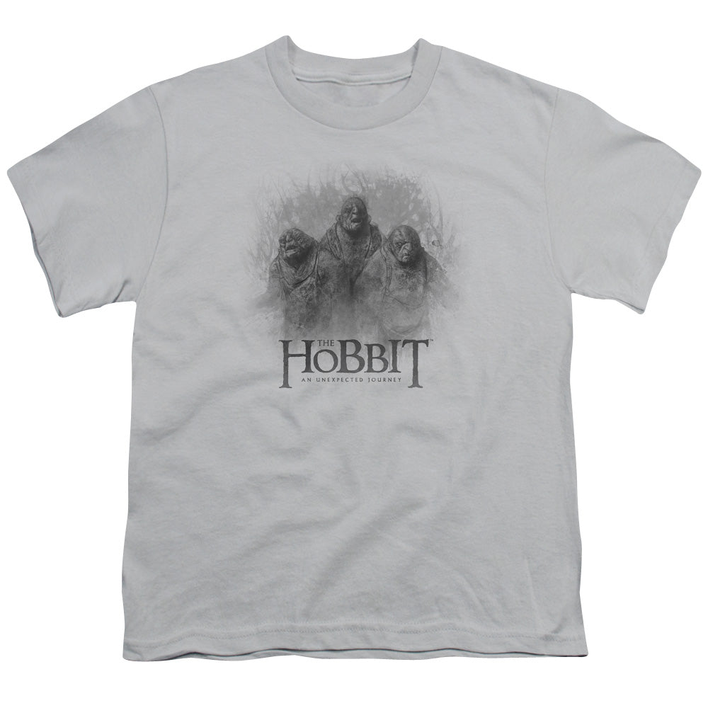 The Hobbit - Three Trolls - Short Sleeve Youth 18/1 - Silver T-shirt