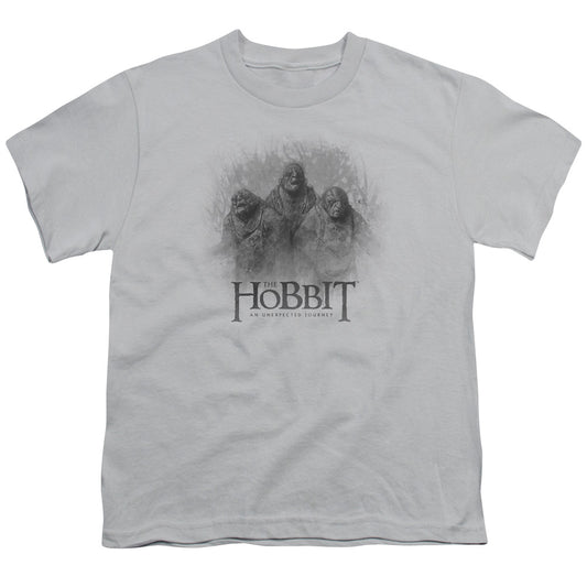 The Hobbit - Three Trolls - Short Sleeve Youth 18/1 - Silver T-shirt