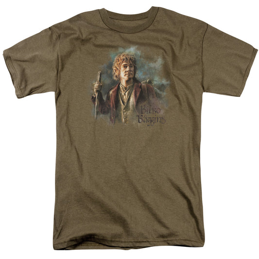 The Hobbit - Bilbo Baggins - Short Sleeve Adult 18/1 - Safari Green T-shirt