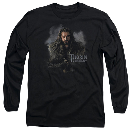 The Hobbit - Thorin Oakenshield - Long Sleeve Adult 18/1 - Black T-shirt