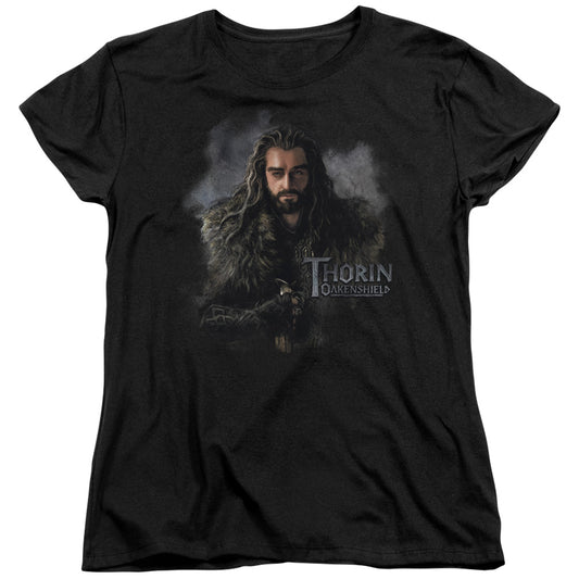 The Hobbit - Thorin Oakenshield - Short Sleeve Womens Tee - Black T-shirt