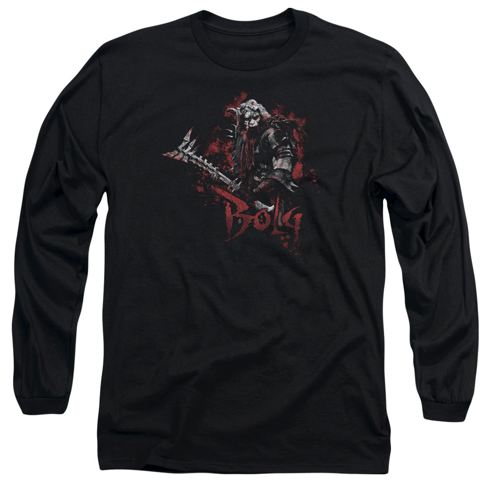 The Hobbit - Bolg - Long Sleeve Adult 18/1 - Black T-shirt