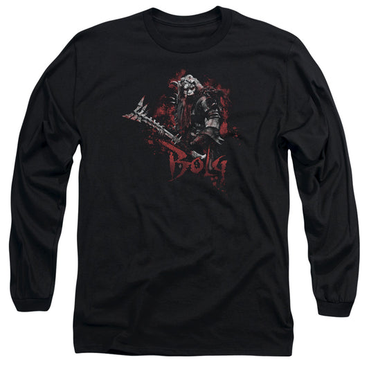 The Hobbit - Bolg - Long Sleeve Adult 18/1 - Black T-shirt