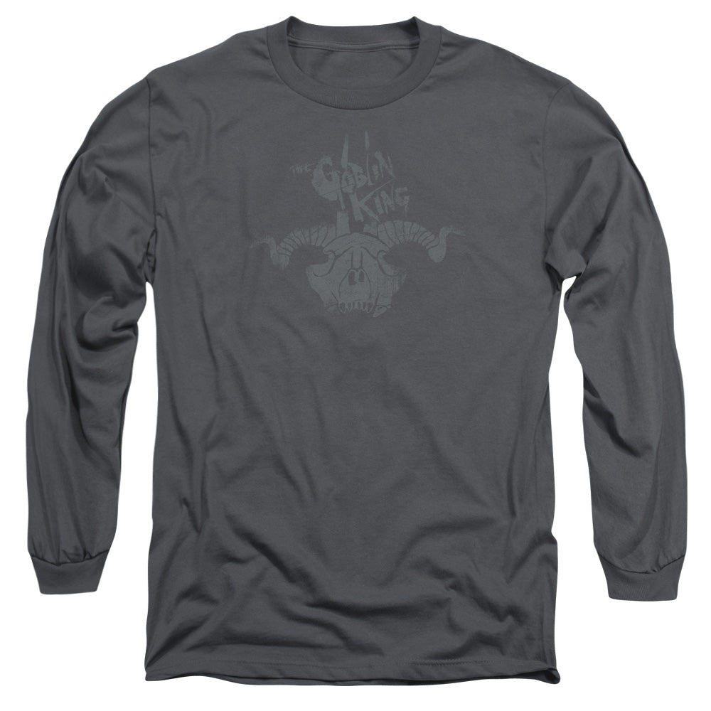 The Hobbit - Golin King Symbol - Long Sleeve Adult 18/1 - Charcoal T-shirt