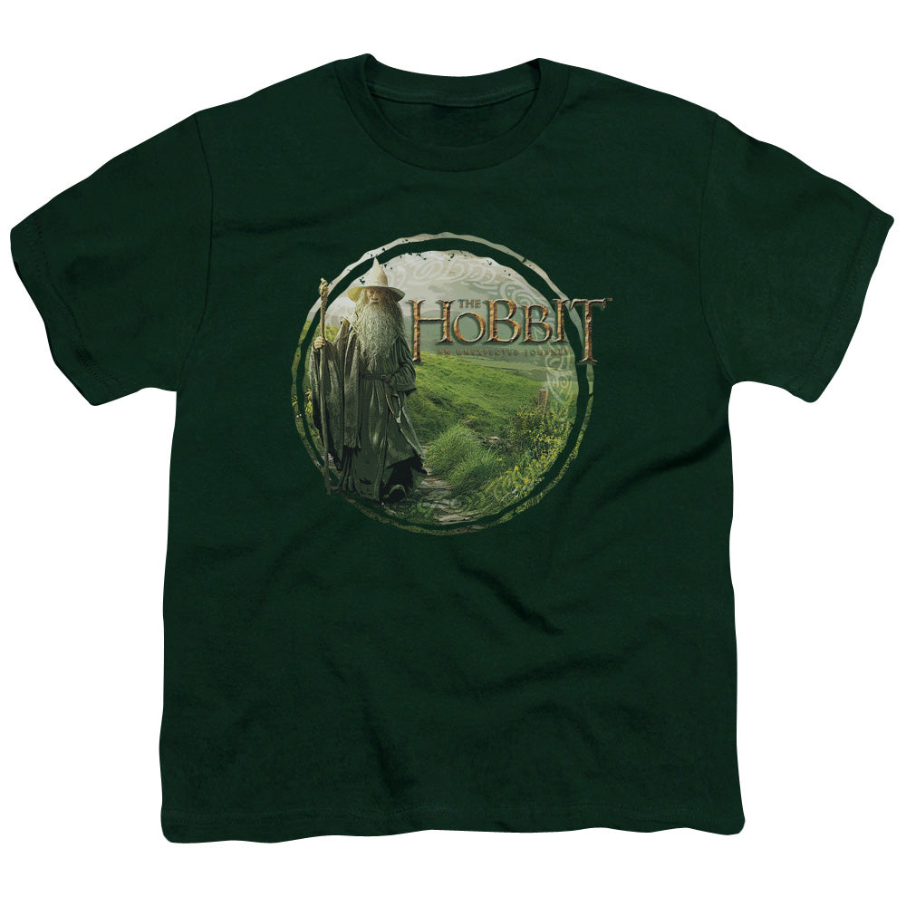 The Hobbit - Gandalfs Journey - Short Sleeve Youth 18/1 - Hunter Green T-shirt