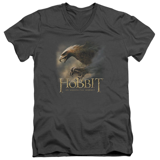 The Hobbit - Great Eagle - Short Sleeve Adult V-neck - Charcoal T-shirt