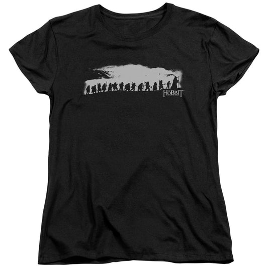 The Hobbit - The Company - Short Sleeve Womens Tee - Black T-shirt