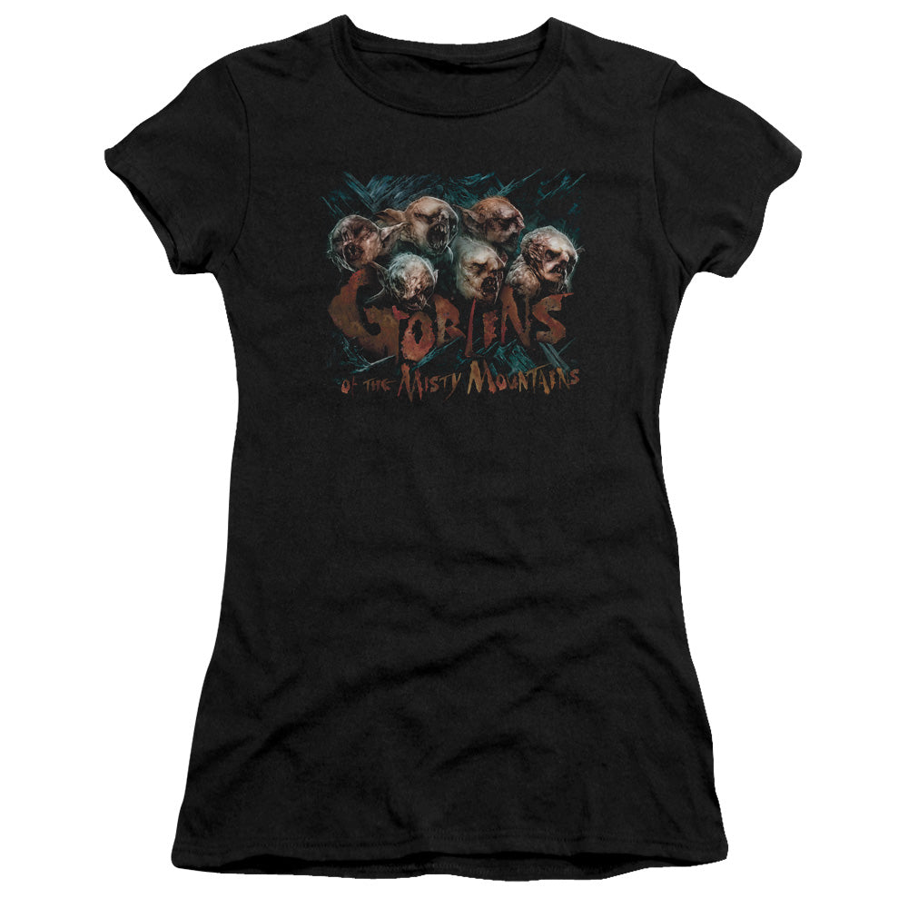 The Hobbit - Misty Goblins - Short Sleeve Junior Sheer - Black T-shirt
