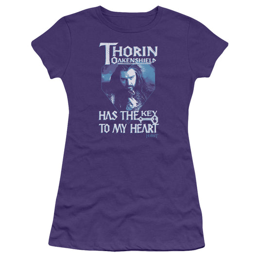 The Hobbit - Thorins Key - Short Sleeve Junior Sheer - Purple T-shirt