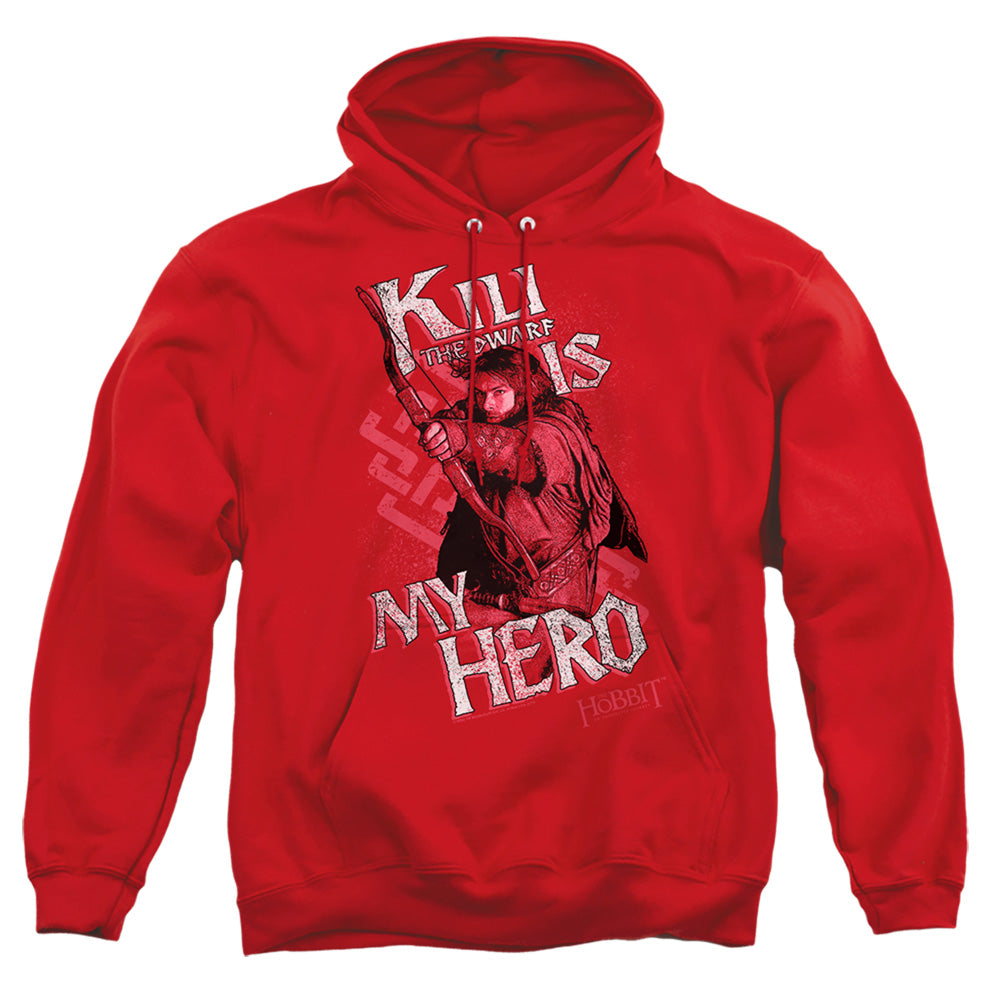 The Hobbit - Kili Is My Hero - Adult Pull-over Hoodie - Red