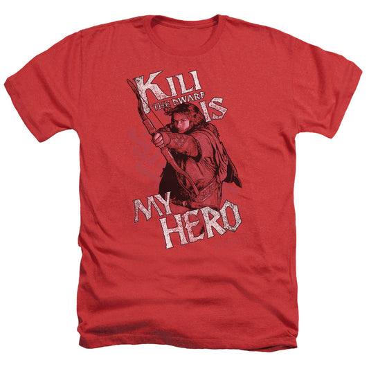 The Hobbit - Kili Is My Hero - Adult Heather - Red