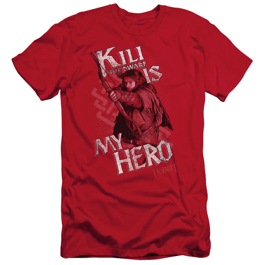 The Hobbit - Kili Is My Hero - Short Sleeve Adult 30/1 - Red T-shirt