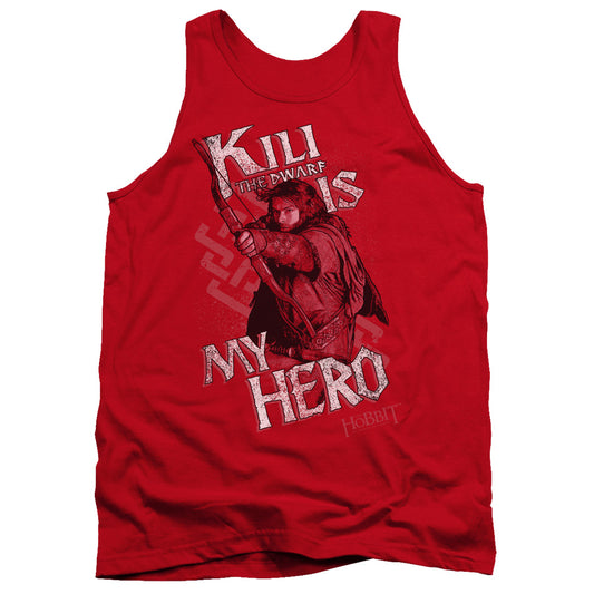The Hobbit - Kili Is My Hero - Adult Tank - Red