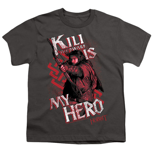 The Hobbit - Kili Is My Hero - Short Sleeve Youth 18/1 - Red T-shirt