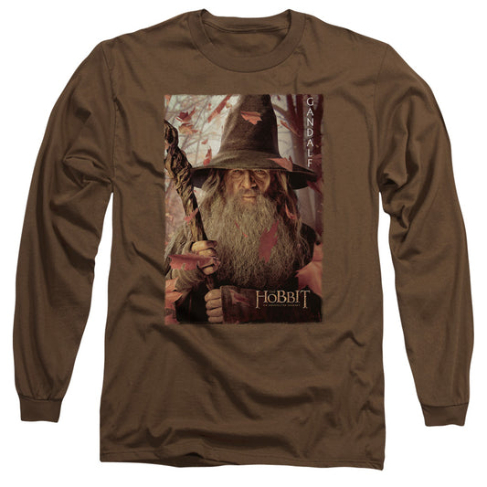 The Hobbit - Galdalf Poster - Long Sleeve Adult 18/1 - Coffee T-shirt