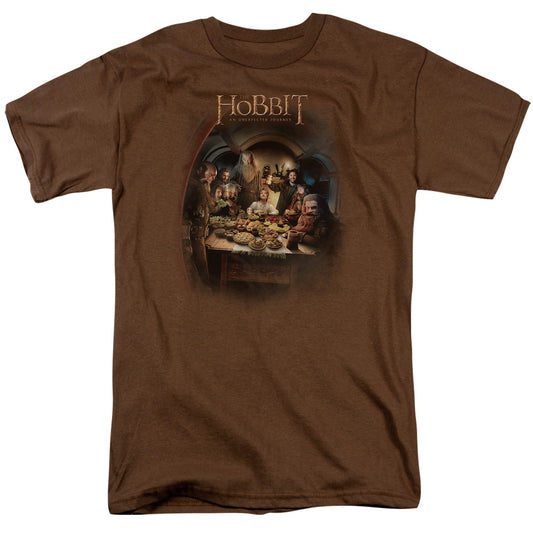 The Hobbit - Feast - Short Sleeve Adult 18/1 - Coffee T-shirt