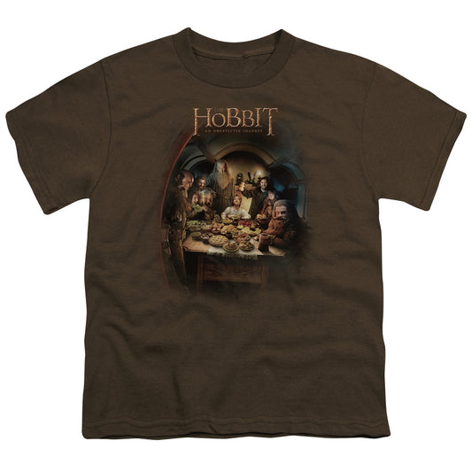 The Hobbit - Feast - Short Sleeve Youth 18/1 - Coffee T-shirt