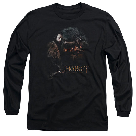 The Hobbit - Cauldron - Long Sleeve Adult 18/1 - Black T-shirt