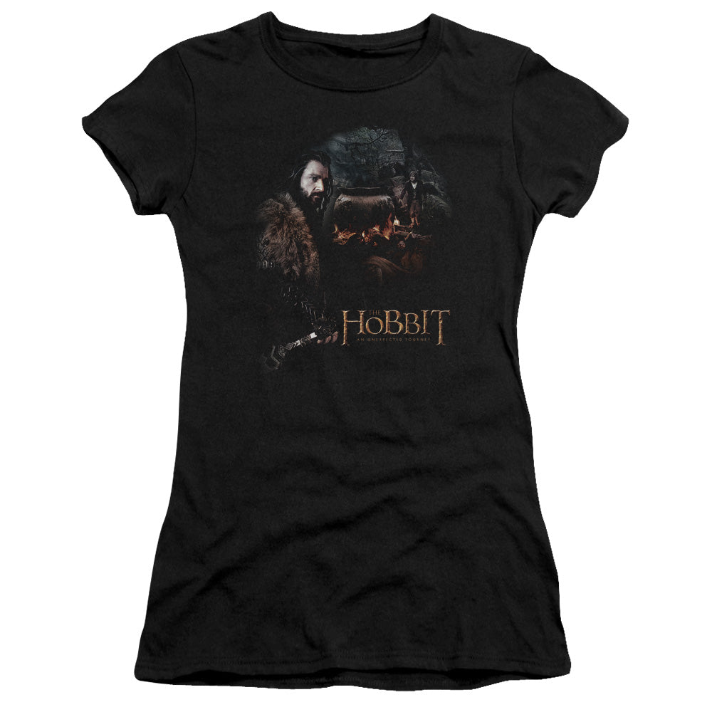 The Hobbit - Cauldron - Short Sleeve Junior Sheer - Black T-shirt