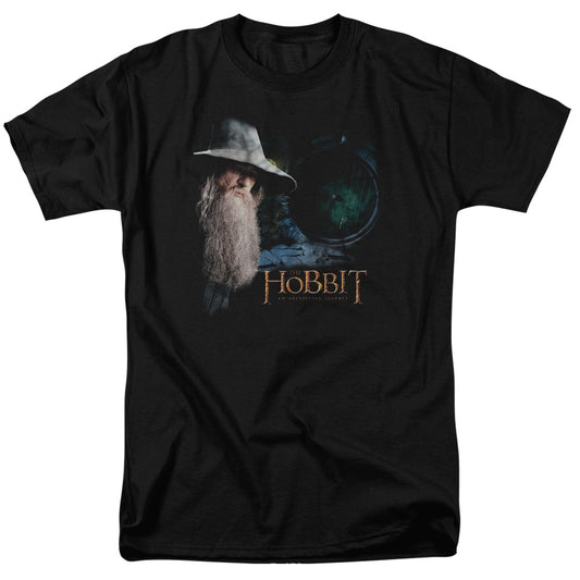 The Hobbit - The Door - Short Sleeve Adult 18/1 - Black T-shirt