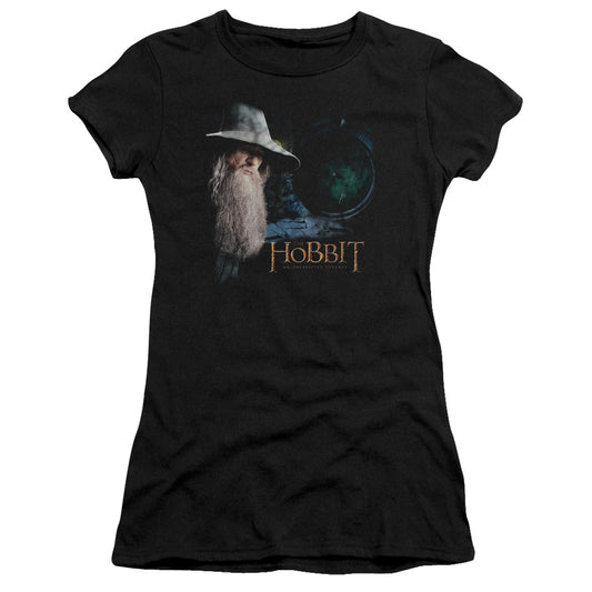 The Hobbit - The Door - Short Sleeve Junior Sheer - Black T-shirt