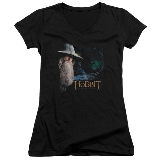 The Hobbit - The Door - Junior V-neck - Black