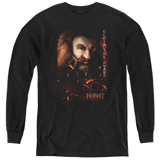 The Hobbit - Gloin Poster - Youth Long Sleeve Tee - Black