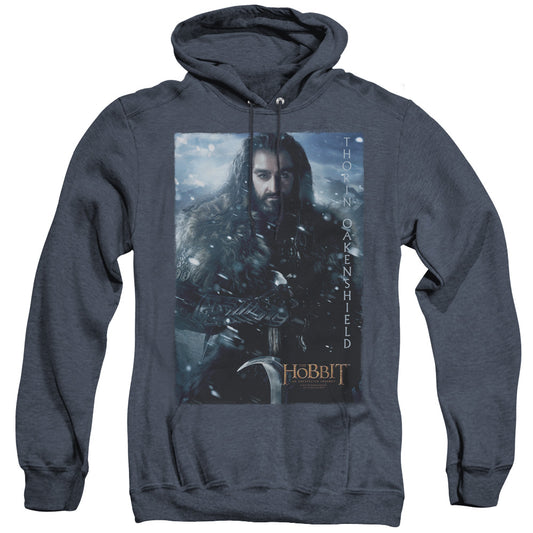 The Hobbit - Thorin Poster - Adult Heather Hoodie - Navy
