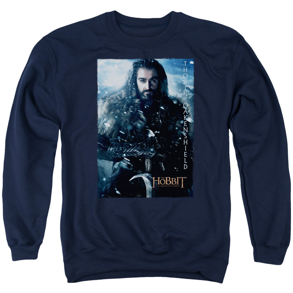 The Hobbit - Thorin Poster - Adult Crewneck Sweatshirt - Navy