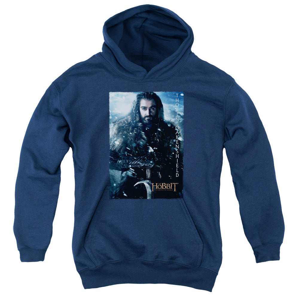 The Hobbit - Thorin Poster - Youth Pull-over Hoodie - Navy