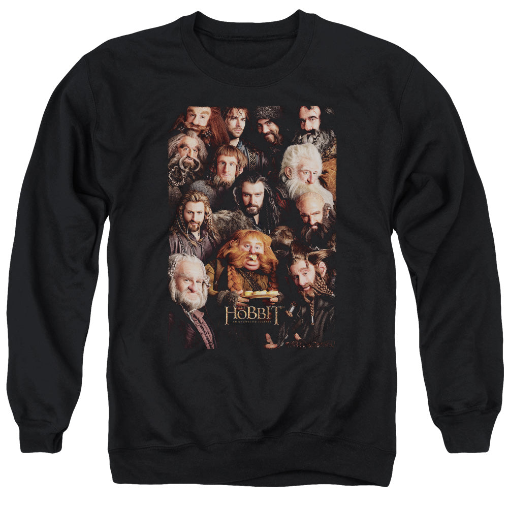 The Hobbit - Dwarves Poster - Adult Crewneck Sweatshirt - Black