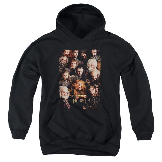 The Hobbit - Dwarves Poster - Youth Pull-over Hoodie - Black