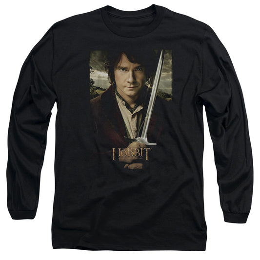 The Hobbit - Baggins Poster - Long Sleeve Adult 18/1 - Black T-shirt