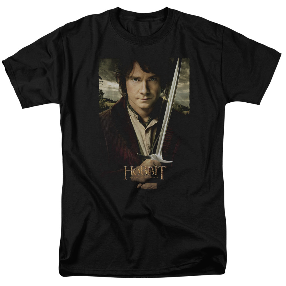The Hobbit - Baggins Poster - Short Sleeve Adult 18/1 - Black T-shirt