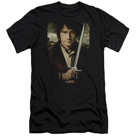 The Hobbit - Baggins Poster-premuim Canvas Adult Slim Fit 30/1 - Black