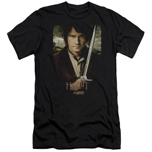 THE HOBBIT BAGGINS POSTER - S/S ADULT 30/1 - BLACK T-Shirt