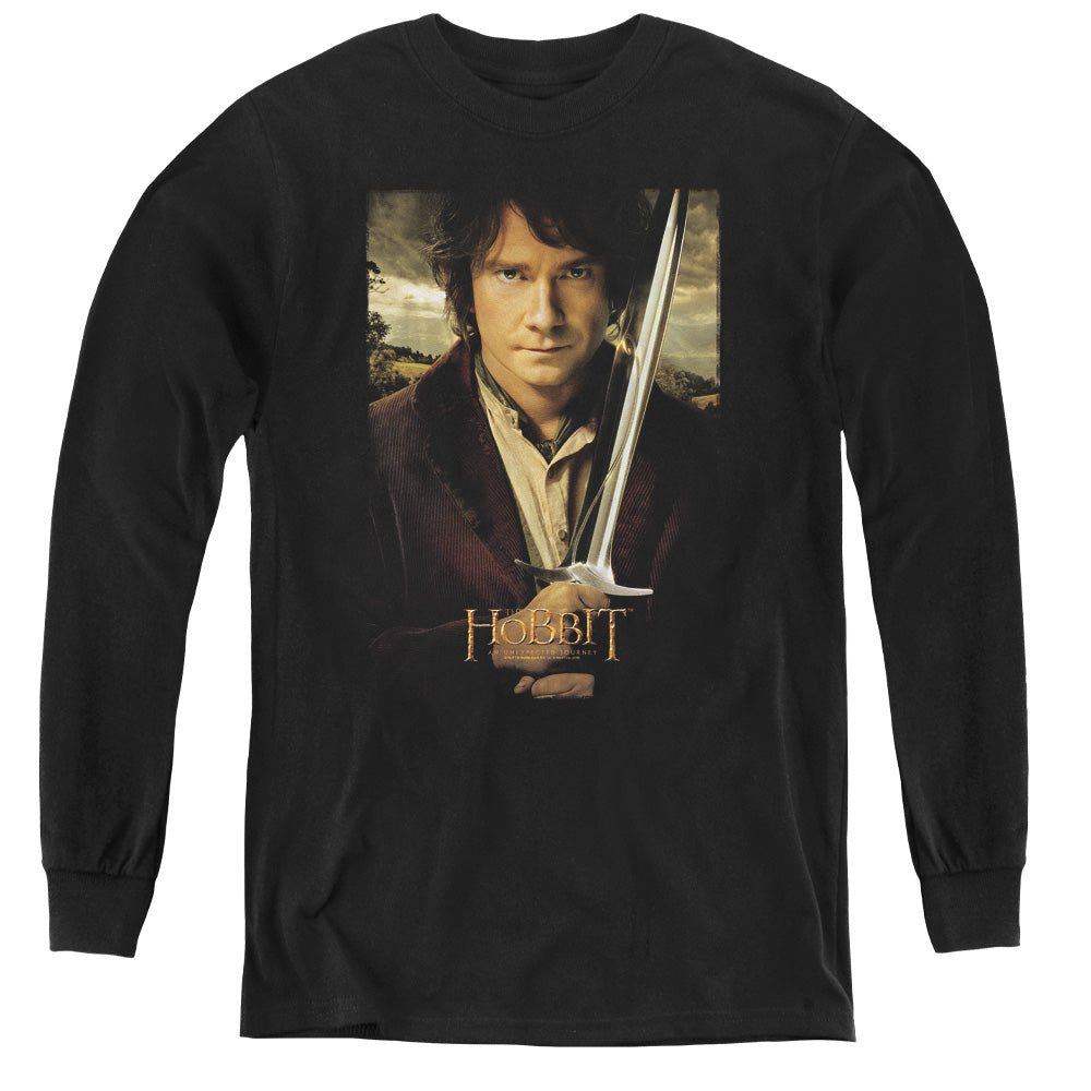The Hobbit - Baggins Poster - Youth Long Sleeve Tee - Black