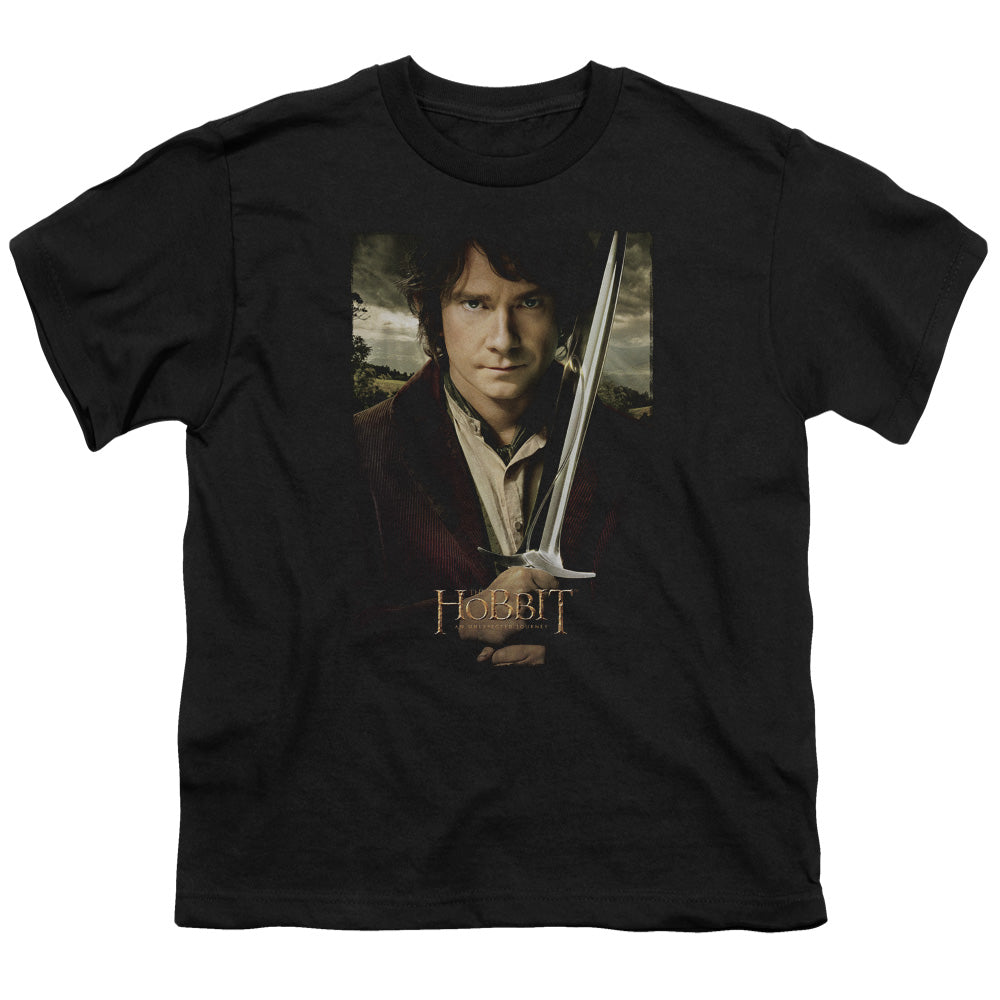 The Hobbit - Baggins Poster - Short Sleeve Youth 18/1 - Black T-shirt