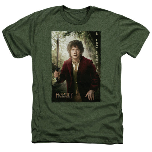 The Hobbit - Bilbo Poster - Adult Heather - Military Green