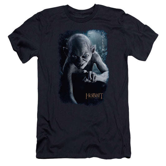The Hobbit - Gollum Poster-premuim Canvas Adult Slim Fit 30/1 - Navy